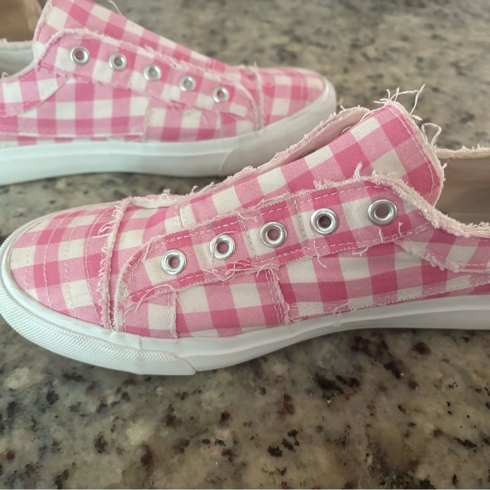 Corkys Pink Checkered Kids Sneakers